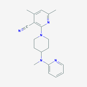 4,6-Dimethyl-2-{4-[methyl(pyridin-2-yl)amino]piperidin-1-yl}pyridine-3-carbonitrile