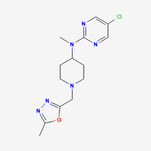 5-chloro-N-methyl-N-{1-[(5-methyl-1,3,4-oxadiazol-2-yl)methyl]piperidin-4-yl}pyrimidin-2-amine