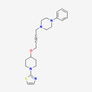 1-Phenyl-4-(4-{[1-(1,3-thiazol-2-yl)piperidin-4-yl]oxy}but-2-yn-1-yl)piperazine