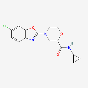 4-(6-chloro-1,3-benzoxazol-2-yl)-N-cyclopropylmorpholine-2-carboxamide