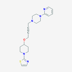 molecular formula C21H27N5OS B12264088 1-(Pyridin-2-yl)-4-(4-{[1-(1,3-thiazol-2-yl)piperidin-4-yl]oxy}but-2-yn-1-yl)piperazine 