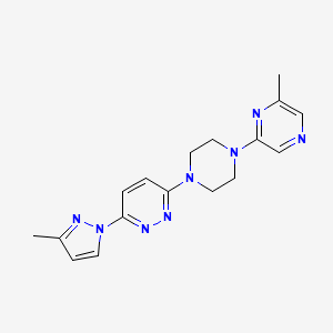 3-(3-methyl-1H-pyrazol-1-yl)-6-[4-(6-methylpyrazin-2-yl)piperazin-1-yl]pyridazine