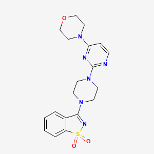 3-{4-[4-(Morpholin-4-yl)pyrimidin-2-yl]piperazin-1-yl}-1lambda6,2-benzothiazole-1,1-dione