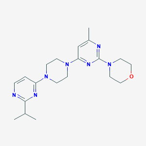 4-(4-Methyl-6-{4-[2-(propan-2-yl)pyrimidin-4-yl]piperazin-1-yl}pyrimidin-2-yl)morpholine