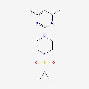 2-[4-(Cyclopropanesulfonyl)piperazin-1-yl]-4,6-dimethylpyrimidine