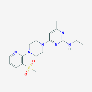 N-ethyl-4-[4-(3-methanesulfonylpyridin-2-yl)piperazin-1-yl]-6-methylpyrimidin-2-amine