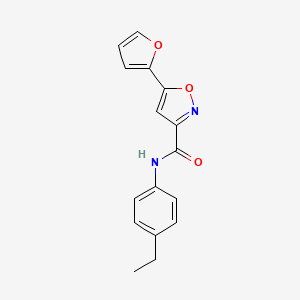molecular formula C16H14N2O3 B1226413 N-(4-乙基苯基)-5-(2-呋喃基)-3-异恶唑甲酰胺 