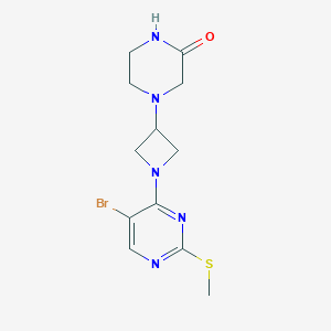 4-{1-[5-Bromo-2-(methylsulfanyl)pyrimidin-4-yl]azetidin-3-yl}piperazin-2-one