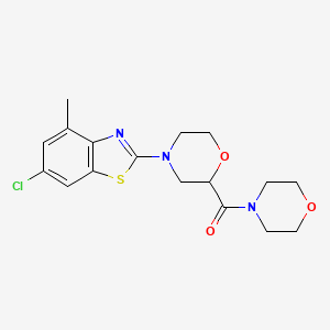 6-Chloro-4-methyl-2-[2-(morpholine-4-carbonyl)morpholin-4-yl]-1,3-benzothiazole