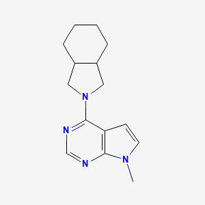 molecular formula C15H20N4 B12264161 2-{7-methyl-7H-pyrrolo[2,3-d]pyrimidin-4-yl}-octahydro-1H-isoindole 