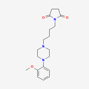 molecular formula C19H27N3O3 B1226420 1-[4-[4-(2-Methoxyphenyl)-1-piperazinyl]butyl]pyrrolidine-2,5-dione 