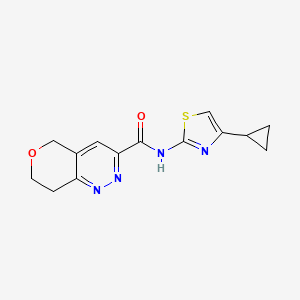 N-(4-cyclopropyl-1,3-thiazol-2-yl)-5H,7H,8H-pyrano[4,3-c]pyridazine-3-carboxamide