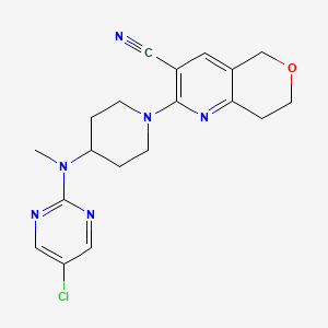 2-{4-[(5-chloropyrimidin-2-yl)(methyl)amino]piperidin-1-yl}-5H,7H,8H-pyrano[4,3-b]pyridine-3-carbonitrile