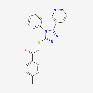 1-(4-methylphenyl)-2-{[4-phenyl-5-(pyridin-3-yl)-4H-1,2,4-triazol-3-yl]sulfanyl}ethan-1-one