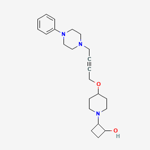 2-(4-{[4-(4-Phenylpiperazin-1-yl)but-2-yn-1-yl]oxy}piperidin-1-yl)cyclobutan-1-ol