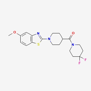 2-[4-(4,4-Difluoropiperidine-1-carbonyl)piperidin-1-yl]-5-methoxy-1,3-benzothiazole