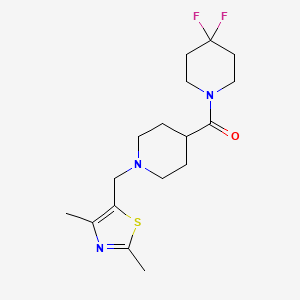 1-{1-[(2,4-Dimethyl-1,3-thiazol-5-yl)methyl]piperidine-4-carbonyl}-4,4-difluoropiperidine