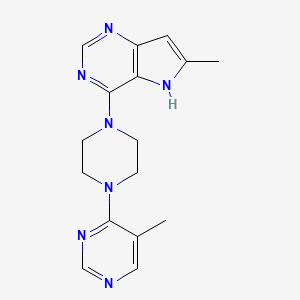 5-methyl-4-(4-{6-methyl-5H-pyrrolo[3,2-d]pyrimidin-4-yl}piperazin-1-yl)pyrimidine