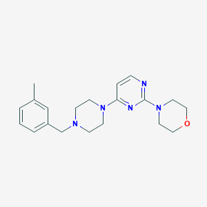 4-(4-{4-[(3-Methylphenyl)methyl]piperazin-1-yl}pyrimidin-2-yl)morpholine