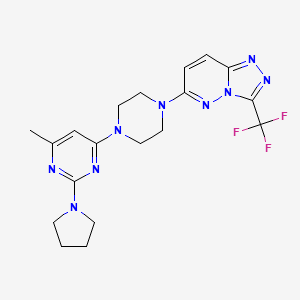 4-Methyl-2-(pyrrolidin-1-yl)-6-{4-[3-(trifluoromethyl)-[1,2,4]triazolo[4,3-b]pyridazin-6-yl]piperazin-1-yl}pyrimidine