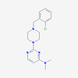 molecular formula C17H22ClN5 B12264286 2-{4-[(2-chlorophenyl)methyl]piperazin-1-yl}-N,N-dimethylpyrimidin-4-amine 