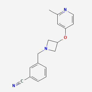 3-({3-[(2-Methylpyridin-4-yl)oxy]azetidin-1-yl}methyl)benzonitrile