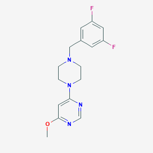 molecular formula C16H18F2N4O B12264306 4-{4-[(3,5-Difluorophenyl)methyl]piperazin-1-yl}-6-methoxypyrimidine 