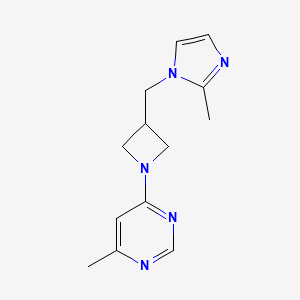 4-methyl-6-{3-[(2-methyl-1H-imidazol-1-yl)methyl]azetidin-1-yl}pyrimidine