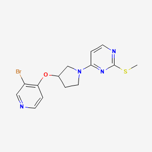 4-{3-[(3-Bromopyridin-4-yl)oxy]pyrrolidin-1-yl}-2-(methylsulfanyl)pyrimidine