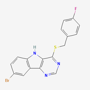 8-bromo-4-{[(4-fluorophenyl)methyl]sulfanyl}-5H-pyrimido[5,4-b]indole