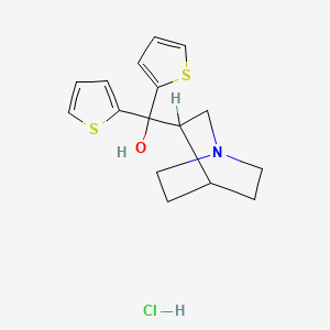 molecular formula C16H20ClNOS2 B1226433 奎宁环-3-基二(噻吩-2-基)甲醇盐酸盐 CAS No. 57734-76-6