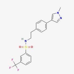 molecular formula C19H18F3N3O2S B12264330 N-{2-[4-(1-methyl-1H-pyrazol-4-yl)phenyl]ethyl}-3-(trifluoromethyl)benzene-1-sulfonamide 