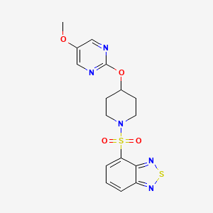 molecular formula C16H17N5O4S2 B12264342 4-({4-[(5-Methoxypyrimidin-2-yl)oxy]piperidin-1-yl}sulfonyl)-2,1,3-benzothiadiazole 