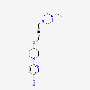 6-[4-({4-[4-(Propan-2-yl)piperazin-1-yl]but-2-yn-1-yl}oxy)piperidin-1-yl]pyridine-3-carbonitrile