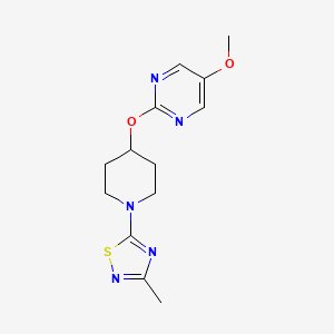 5-Methoxy-2-{[1-(3-methyl-1,2,4-thiadiazol-5-yl)piperidin-4-yl]oxy}pyrimidine