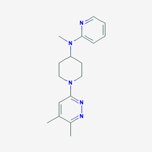 molecular formula C17H23N5 B12264358 N-[1-(5,6-dimethylpyridazin-3-yl)piperidin-4-yl]-N-methylpyridin-2-amine 