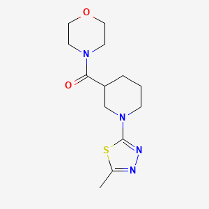 molecular formula C13H20N4O2S B12264367 4-[1-(5-Methyl-1,3,4-thiadiazol-2-yl)piperidine-3-carbonyl]morpholine 