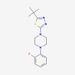 1-(5-Tert-butyl-1,3,4-thiadiazol-2-yl)-4-(2-fluorophenyl)piperazine