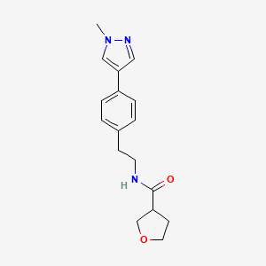 N-{2-[4-(1-methyl-1H-pyrazol-4-yl)phenyl]ethyl}oxolane-3-carboxamide