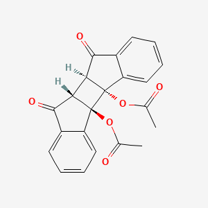 molecular formula C22H16O6 B1226439 9,10-Dioxoindano(2',3'-4,3)cyclobuta(1,2-b)indan-4b,4c-diyl diacetate CAS No. 130817-81-1