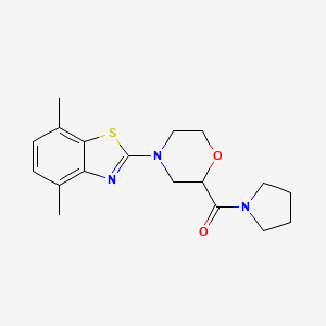 4,7-Dimethyl-2-[2-(pyrrolidine-1-carbonyl)morpholin-4-yl]-1,3-benzothiazole