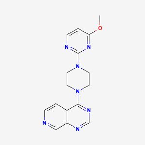 molecular formula C16H17N7O B12264403 4-Methoxy-2-(4-{pyrido[3,4-d]pyrimidin-4-yl}piperazin-1-yl)pyrimidine 