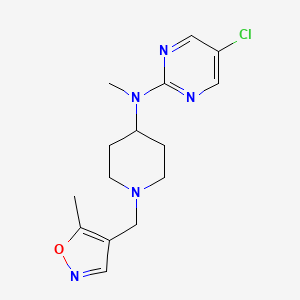 molecular formula C15H20ClN5O B12264404 5-chloro-N-methyl-N-{1-[(5-methyl-1,2-oxazol-4-yl)methyl]piperidin-4-yl}pyrimidin-2-amine 