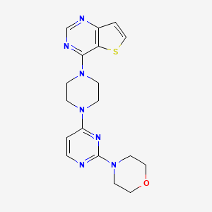 4-[4-(4-{Thieno[3,2-d]pyrimidin-4-yl}piperazin-1-yl)pyrimidin-2-yl]morpholine