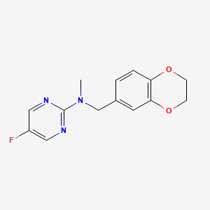 N-[(2,3-dihydro-1,4-benzodioxin-6-yl)methyl]-5-fluoro-N-methylpyrimidin-2-amine