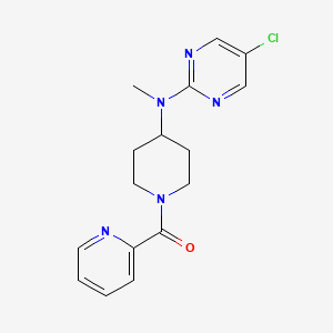 molecular formula C16H18ClN5O B12264429 5-chloro-N-methyl-N-[1-(pyridine-2-carbonyl)piperidin-4-yl]pyrimidin-2-amine 