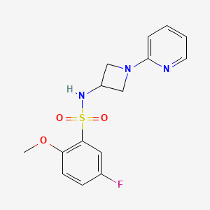 5-fluoro-2-methoxy-N-[1-(pyridin-2-yl)azetidin-3-yl]benzene-1-sulfonamide