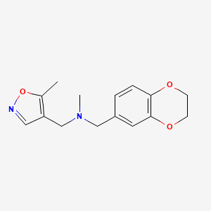 [(2,3-Dihydro-1,4-benzodioxin-6-yl)methyl](methyl)[(5-methyl-1,2-oxazol-4-yl)methyl]amine