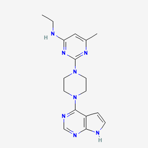 N-ethyl-6-methyl-2-(4-{7H-pyrrolo[2,3-d]pyrimidin-4-yl}piperazin-1-yl)pyrimidin-4-amine