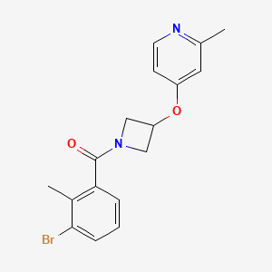 molecular formula C17H17BrN2O2 B12264514 4-{[1-(3-Bromo-2-methylbenzoyl)azetidin-3-yl]oxy}-2-methylpyridine 